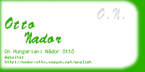 otto nador business card