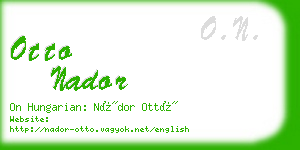 otto nador business card